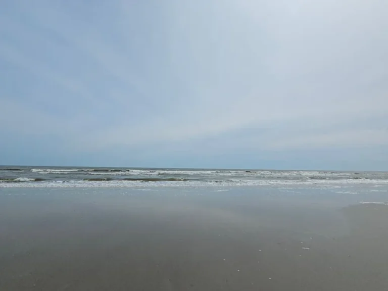 Wide quiet beach at Kiawah Island, South Carolina